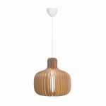 Nordlux Hazo 43 Luce Pendente Legna Marrone | Adatto per 1x E27
