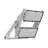 Ledvance Proiettore LED Max Radial 10 Aluminium Grigio 900W 172800lm 180d - 830 Luce Calda -  | IP66 - Simmetrico