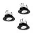 Confezione Multipack 3x Eglo Faretti LED Saliceto-Z Aluminium Nero 4.7W 440lm - 827-865 Regolabile Bianca + RGB | 88mm - Ritaglio 68mm - IP20 - Zigbee Dimmerabile