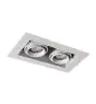 Noxion Incasso Spot Senza bordi Pro 2x MR16 Inclinabile Bianca | Ritaglio 181x97mm - GU10 Attacco