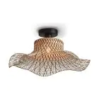 Good&Mojo Luce da soffitto Ibiza Bambù Nero S | Adatto per 1x E27 